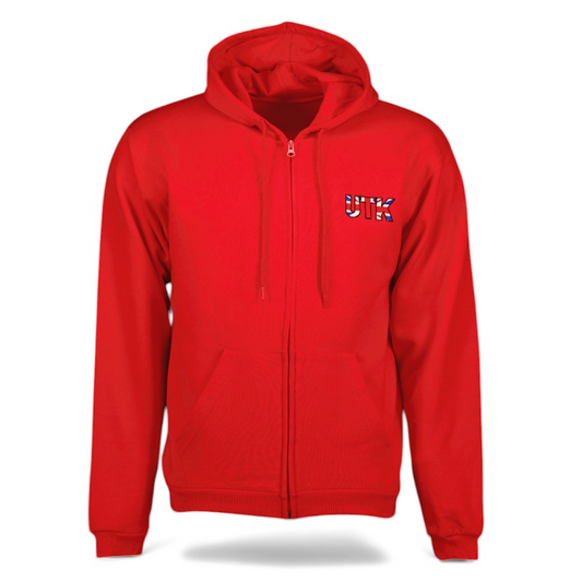Unisex red ‘UTK’ zip-up